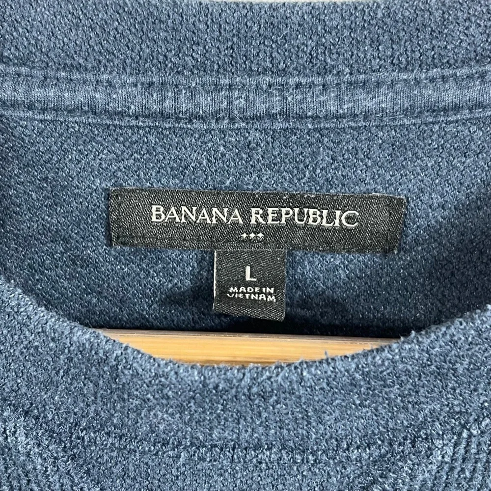 Banana Republic Grunge Thermal Waffle Knit Crewneck Top Mens Large Gorpcore 90s